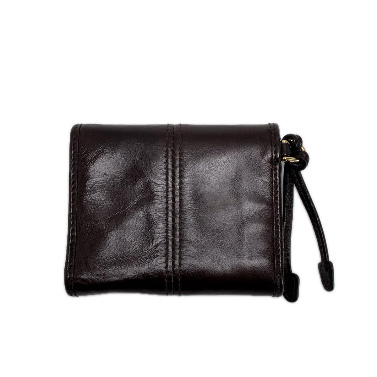 Prada Trifold Wallet Leather Brown — view 2
