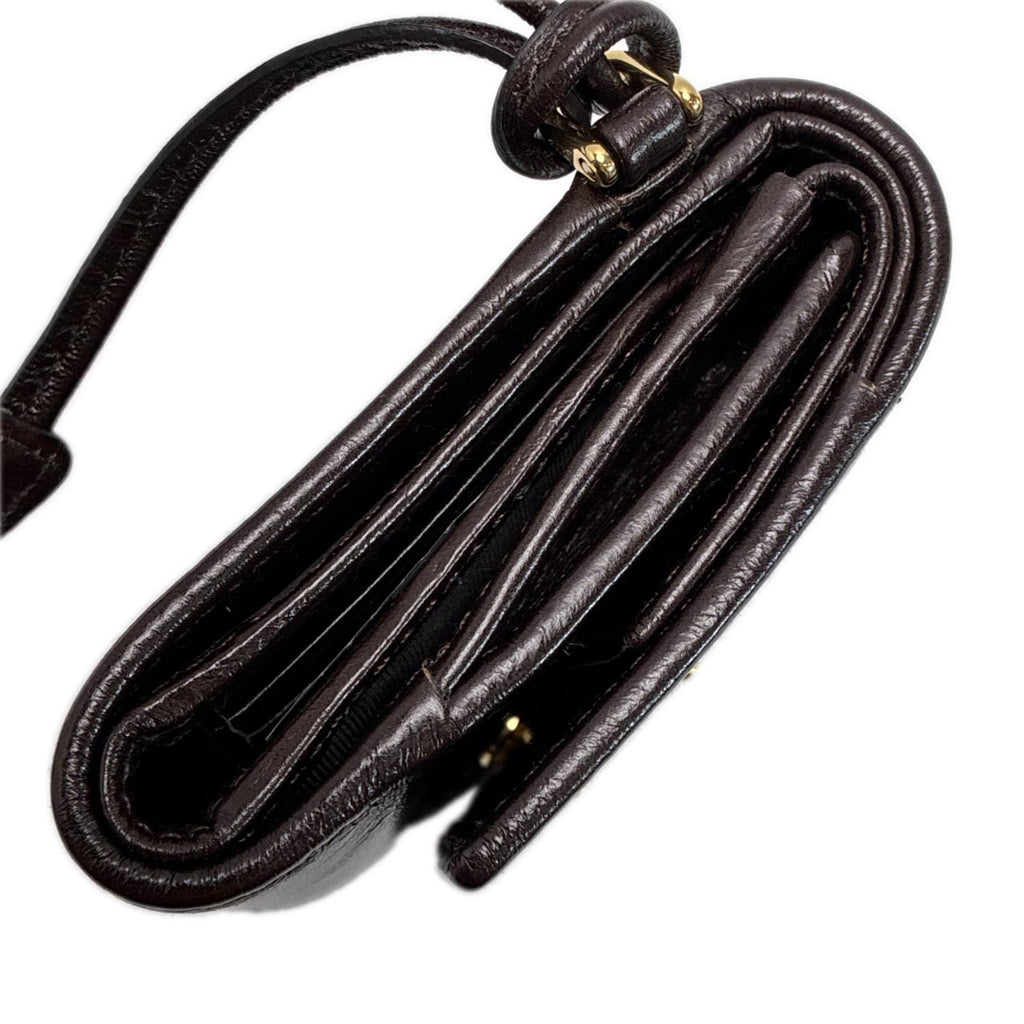 Prada Trifold Wallet Leather Brown — view 4