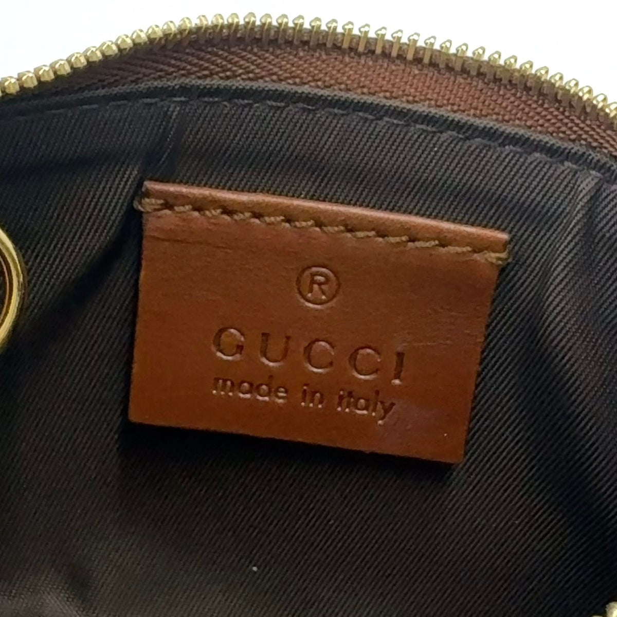 Gucci Guccissima Coin Purse Leather Canvas Brown Wallet Gold — view 4