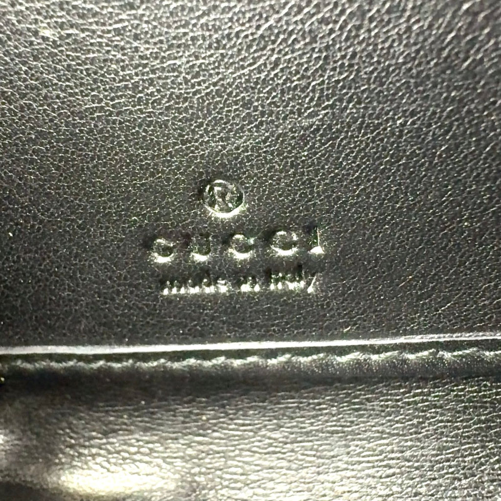 Gucci GG Zip Around Wallet Leather Black Gold — view 4