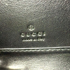 Gucci GG Zip Around Wallet Leather Black Gold — view 4