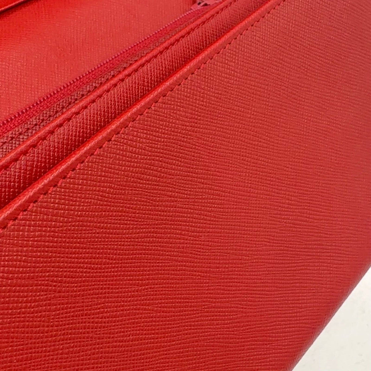 Prada Saffiano Leather Red Wallet Silver — view 7