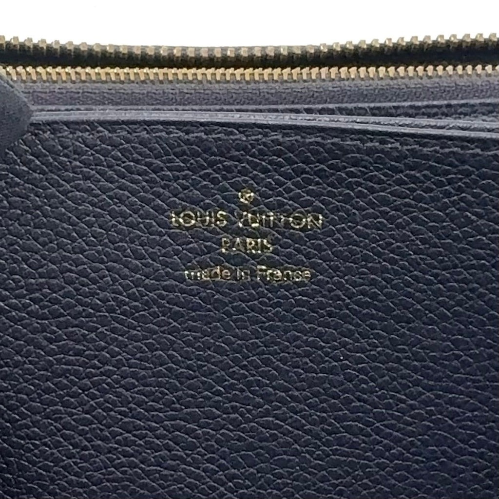 Louis Vuitton Zippy Wallet Monogram Empreinte Marine Rouge Leather Navy Round — view 4