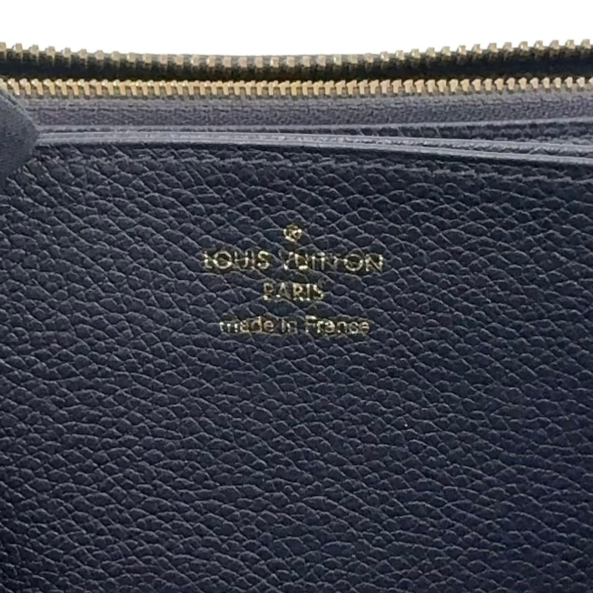Louis Vuitton Zippy Wallet Monogram Empreinte Marine Rouge Leather Navy Round — view 4