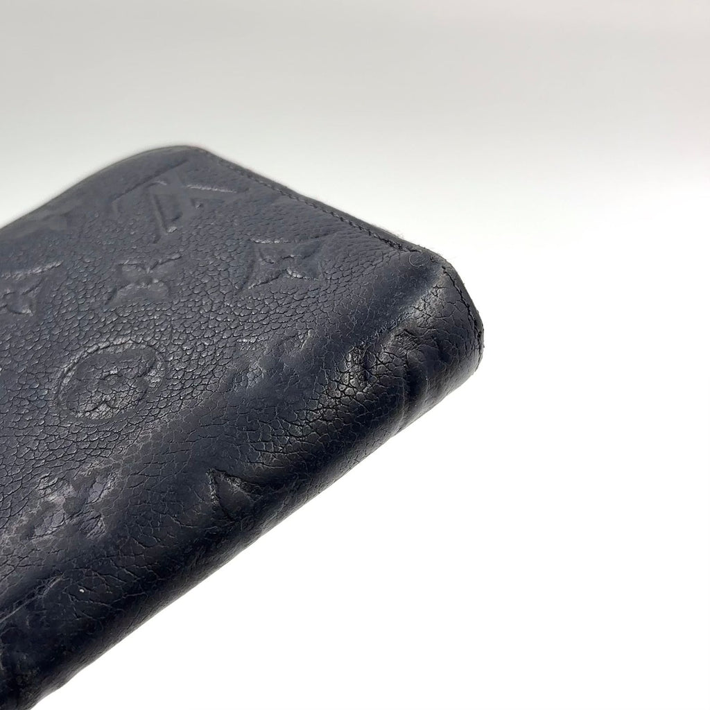 Louis Vuitton Zippy Wallet Monogram Empreinte Marine Rouge Leather Navy Round — view 6