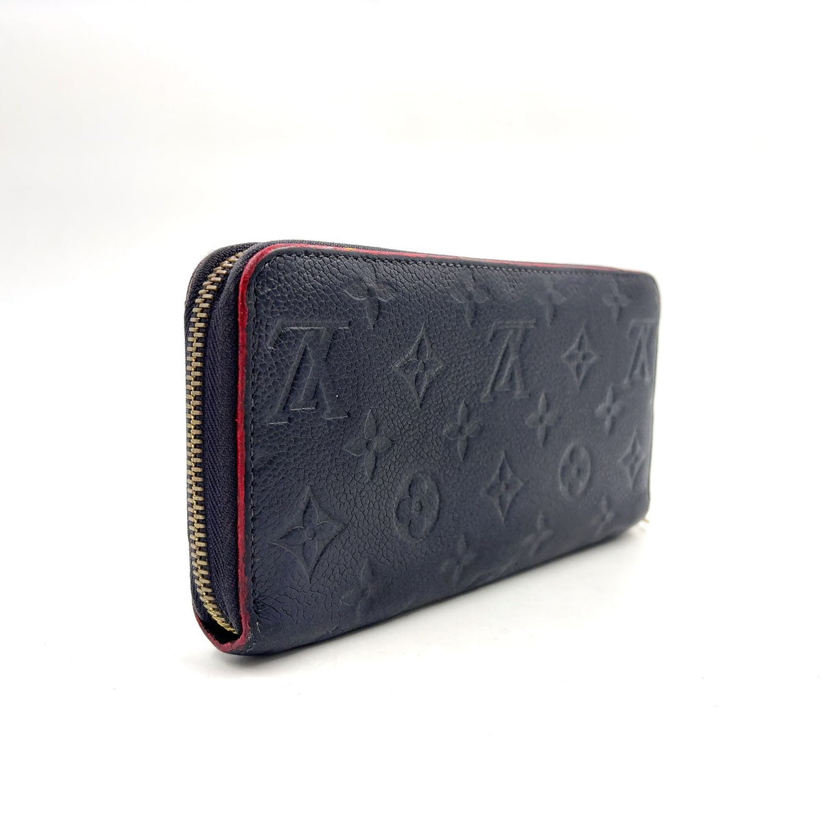 Louis Vuitton Zippy Wallet Monogram Empreinte Marine Rouge Leather Navy Round — view 2