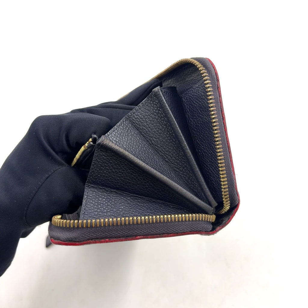 Louis Vuitton Zippy Wallet Monogram Empreinte Marine Rouge Leather Navy Round — view 7