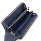 Louis Vuitton Zippy Wallet Monogram Empreinte Marine Rouge Leather Navy Round — view 3