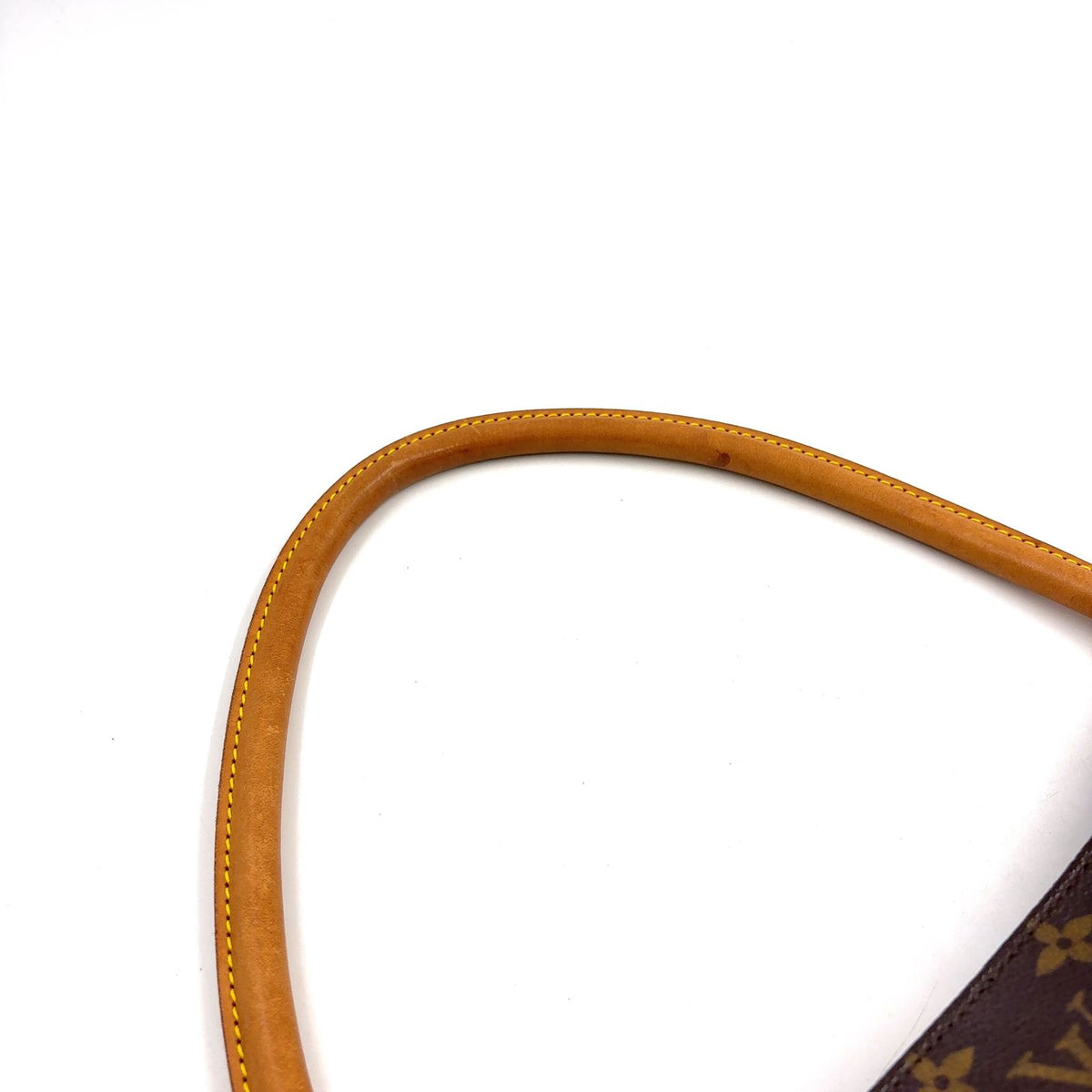 Louis Vuitton Looping MM Monogram Leather Brown Handbag Gold — view 6
