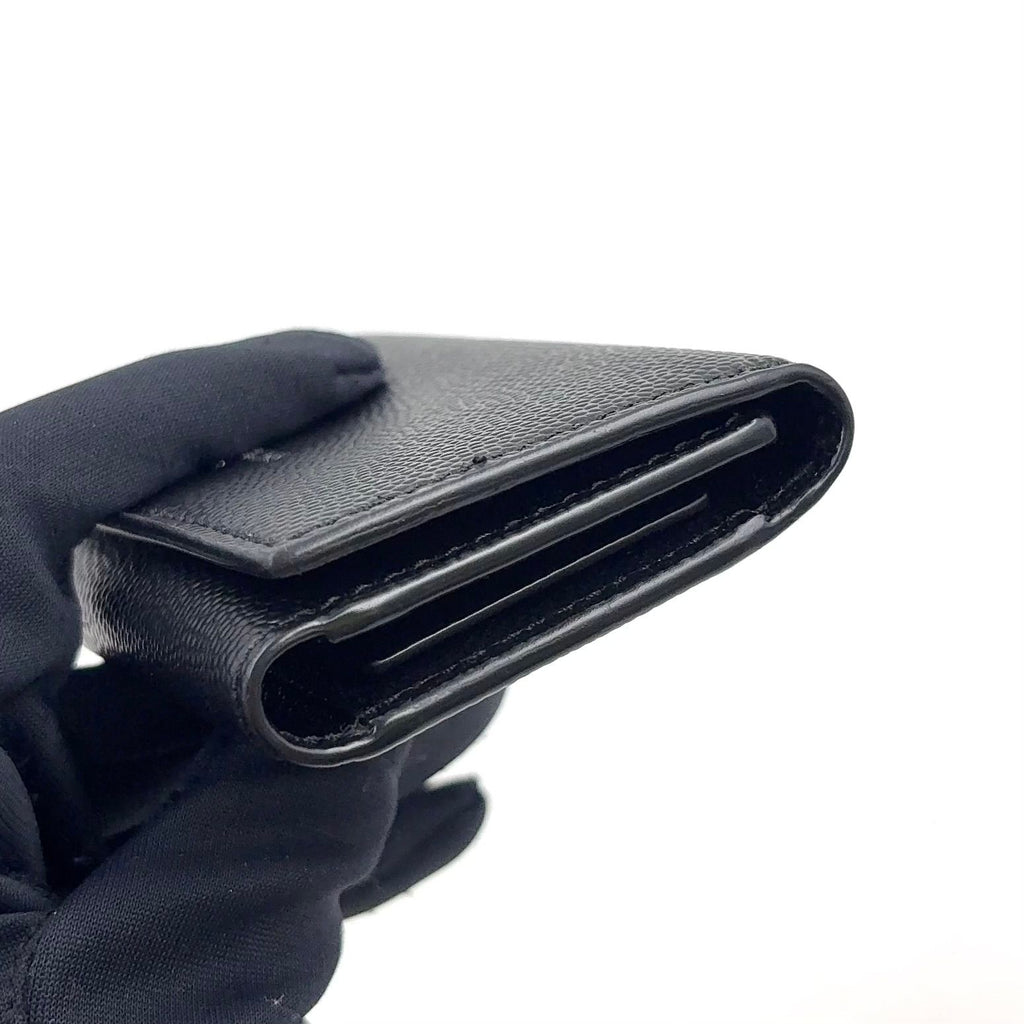 Saint Laurent Paris Leather Black Key Case Silver Key Holder — view 6