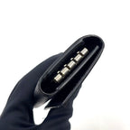 Saint Laurent Paris Leather Black Key Case Silver Key Holder — view 5