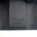 Saint Laurent Paris Leather Black Key Case Silver Key Holder — view 4