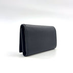 Saint Laurent Paris Leather Black Key Case Silver Key Holder — view 2