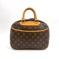 Louis Vuitton Monogram Leather Brown Handbag Gold