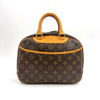 Louis Vuitton Monogram Leather Brown Handbag Gold