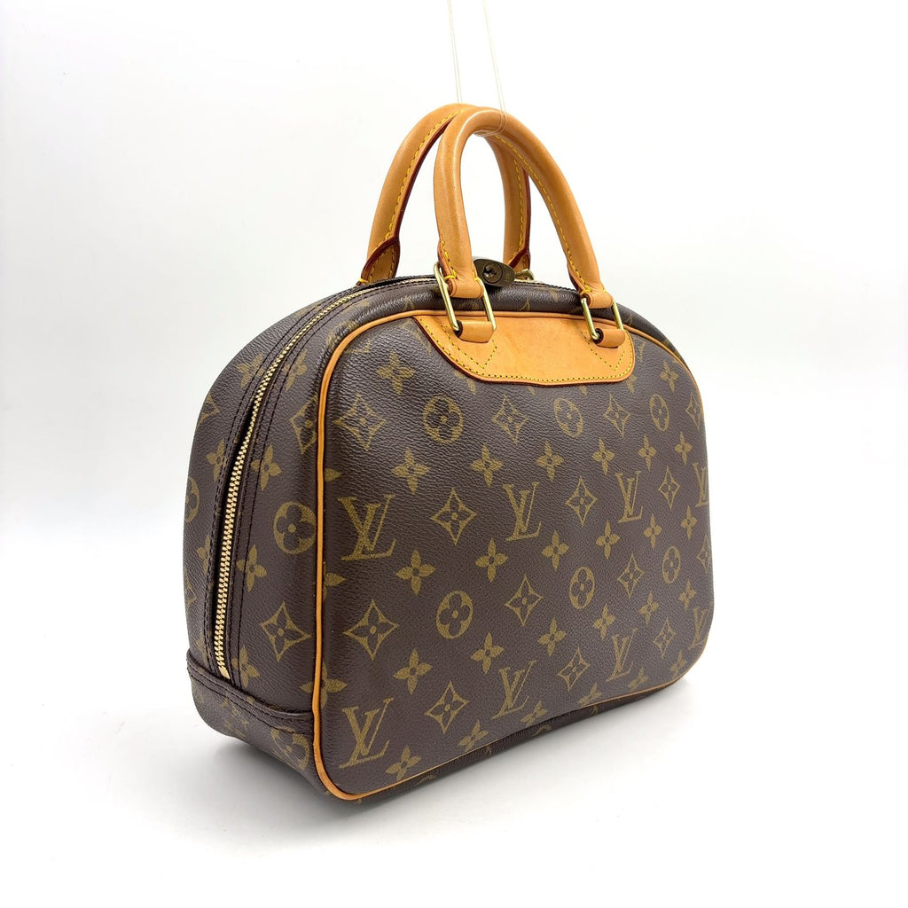 Louis Vuitton Monogram Leather Brown Handbag Gold — view 2