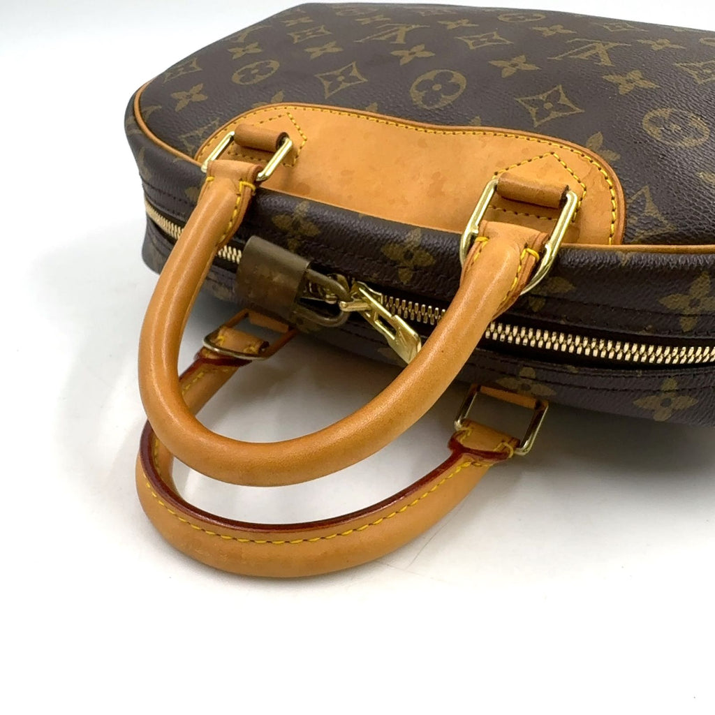 Louis Vuitton Monogram Leather Brown Handbag Gold — view 6