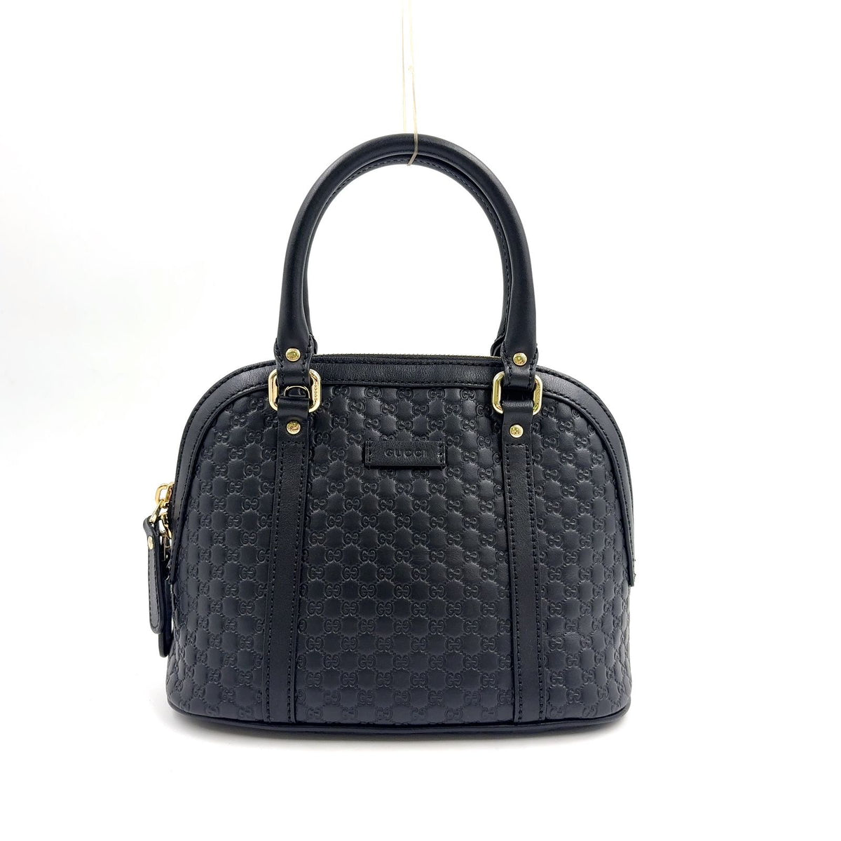Gucci Micro Guccissima Shoulder Bag Leather Black Gold