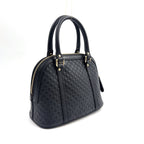 Gucci Micro Guccissima Shoulder Bag Leather Black Gold — view 2