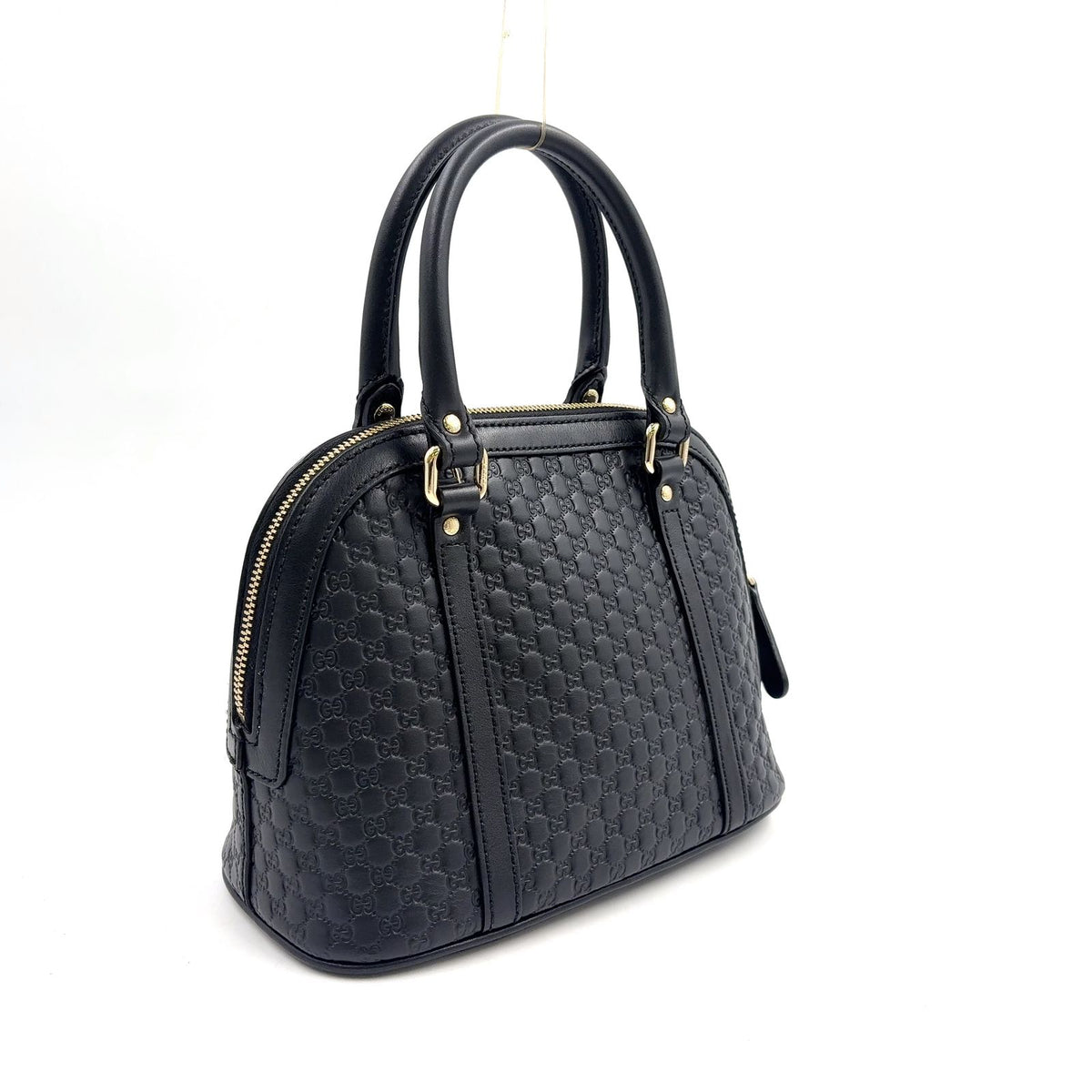 Gucci Micro Guccissima Shoulder Bag Leather Black Gold — view 2