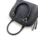 Gucci Micro Guccissima Shoulder Bag Leather Black Gold — view 6