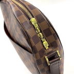 Louis Vuitton Ipanema GM Damier Ebene Leather Brown Shoulder Bag Gold — view 8