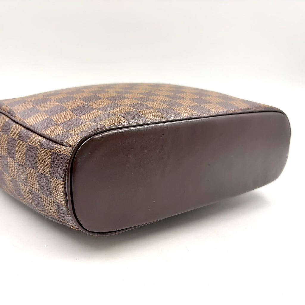 Louis Vuitton Ipanema GM Damier Ebene Leather Brown Shoulder Bag Gold — view 6