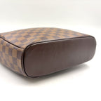 Louis Vuitton Ipanema GM Damier Ebene Leather Brown Shoulder Bag Gold — view 6