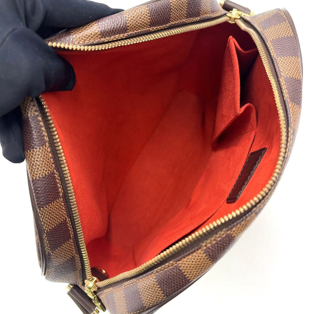 Louis Vuitton Ipanema GM Damier Ebene Leather Brown Shoulder Bag Gold — view 3