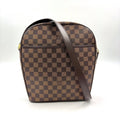 Louis Vuitton Ipanema GM Damier Ebene Leather Brown Shoulder Bag Gold