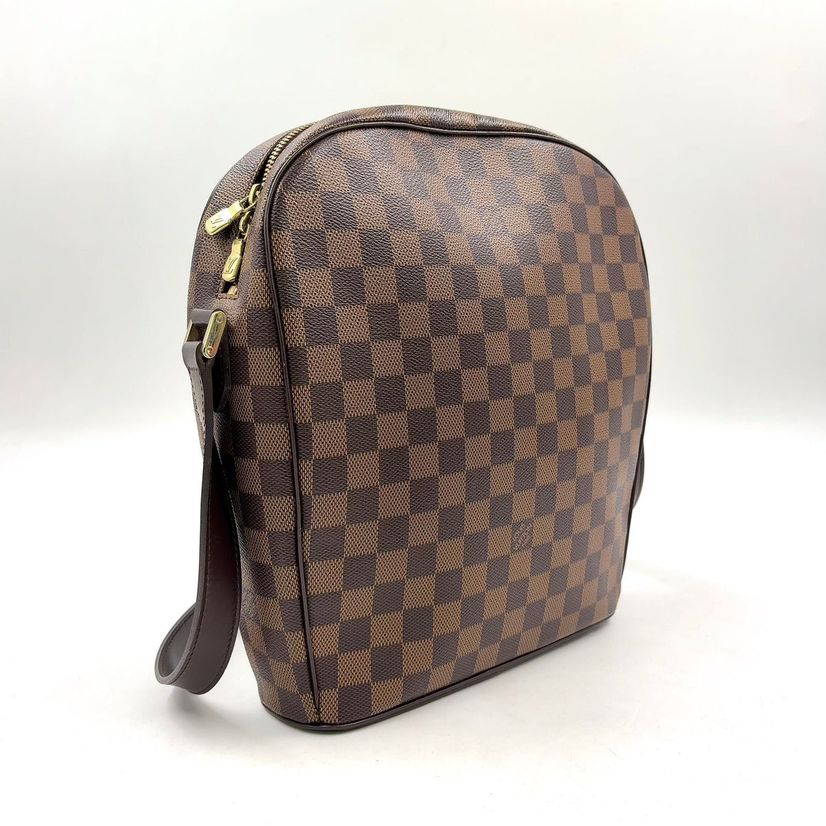 Louis Vuitton Ipanema GM Damier Ebene Leather Brown Shoulder Bag Gold — view 2