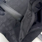 Chanel New Travel Line MM Leather Nylon Black Tote Bag Gold — view 7