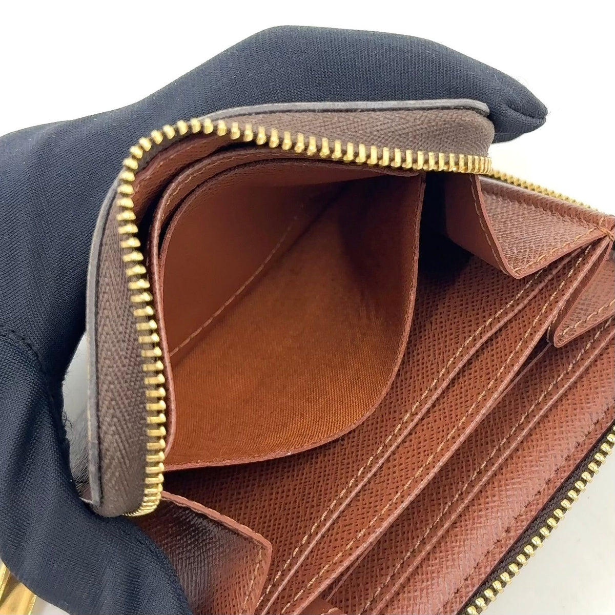 Louis Vuitton Zippy Coin Purse Monogram Brown Gold — view 7