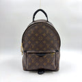Louis Vuitton Palm Springs PM Monogram Leather Brown Black Backpack Gold