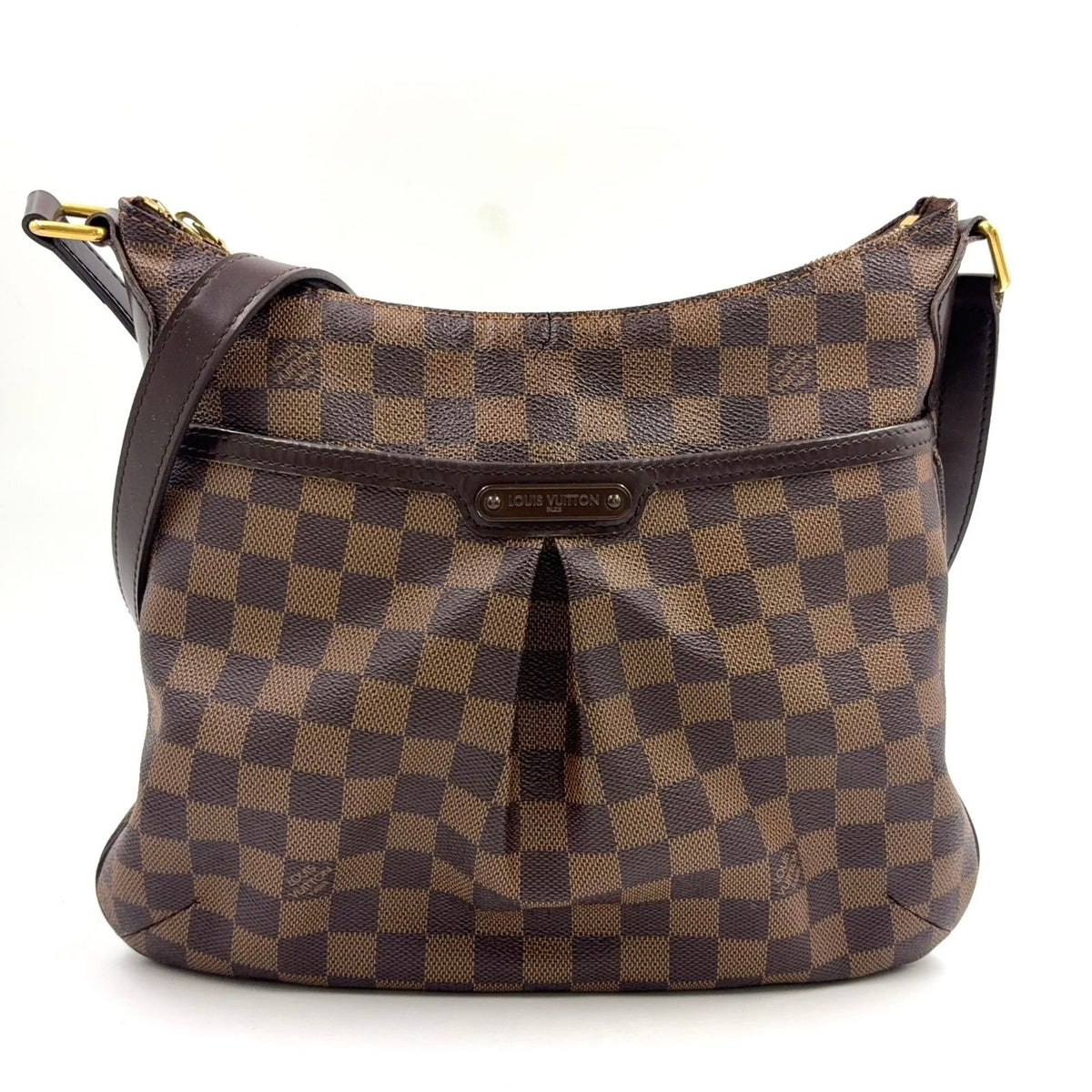 Louis Vuitton Bloomsbury PM Damier Ebene Leather Brown Shoulder Bag Gold