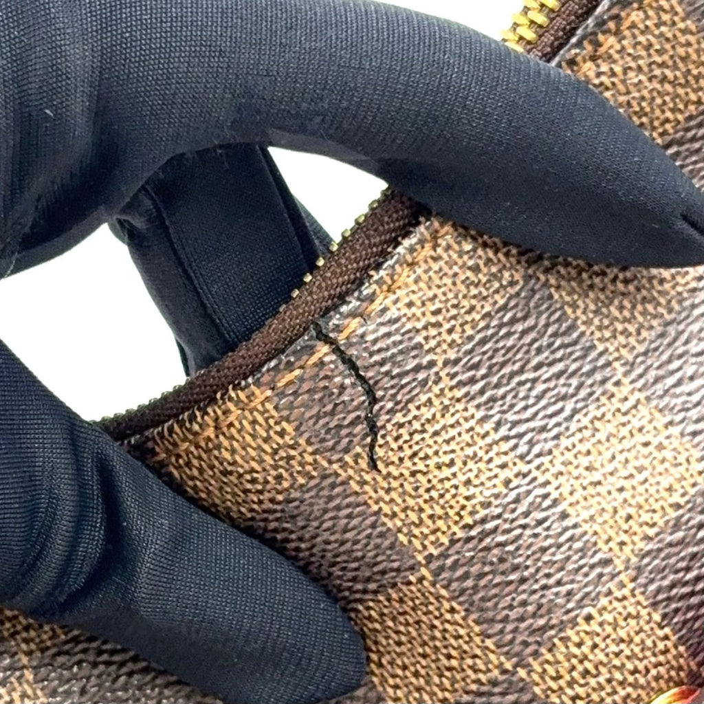 Louis Vuitton Bloomsbury PM Damier Ebene Leather Brown Shoulder Bag Gold — view 5