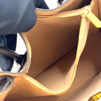 Louis Vuitton Kensington Damier Ebene Leather Brown Handbag Gold — view 6