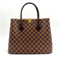Louis Vuitton Kensington Damier Ebene Leather Brown Handbag Gold