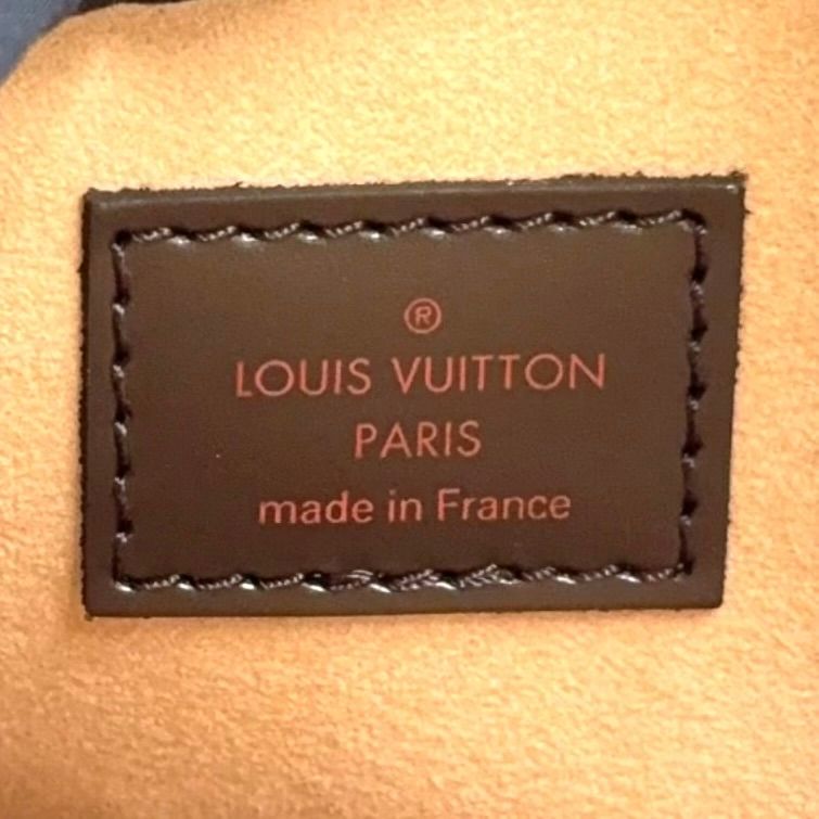 Louis Vuitton Kensington Damier Ebene Leather Brown Handbag Gold — view 5