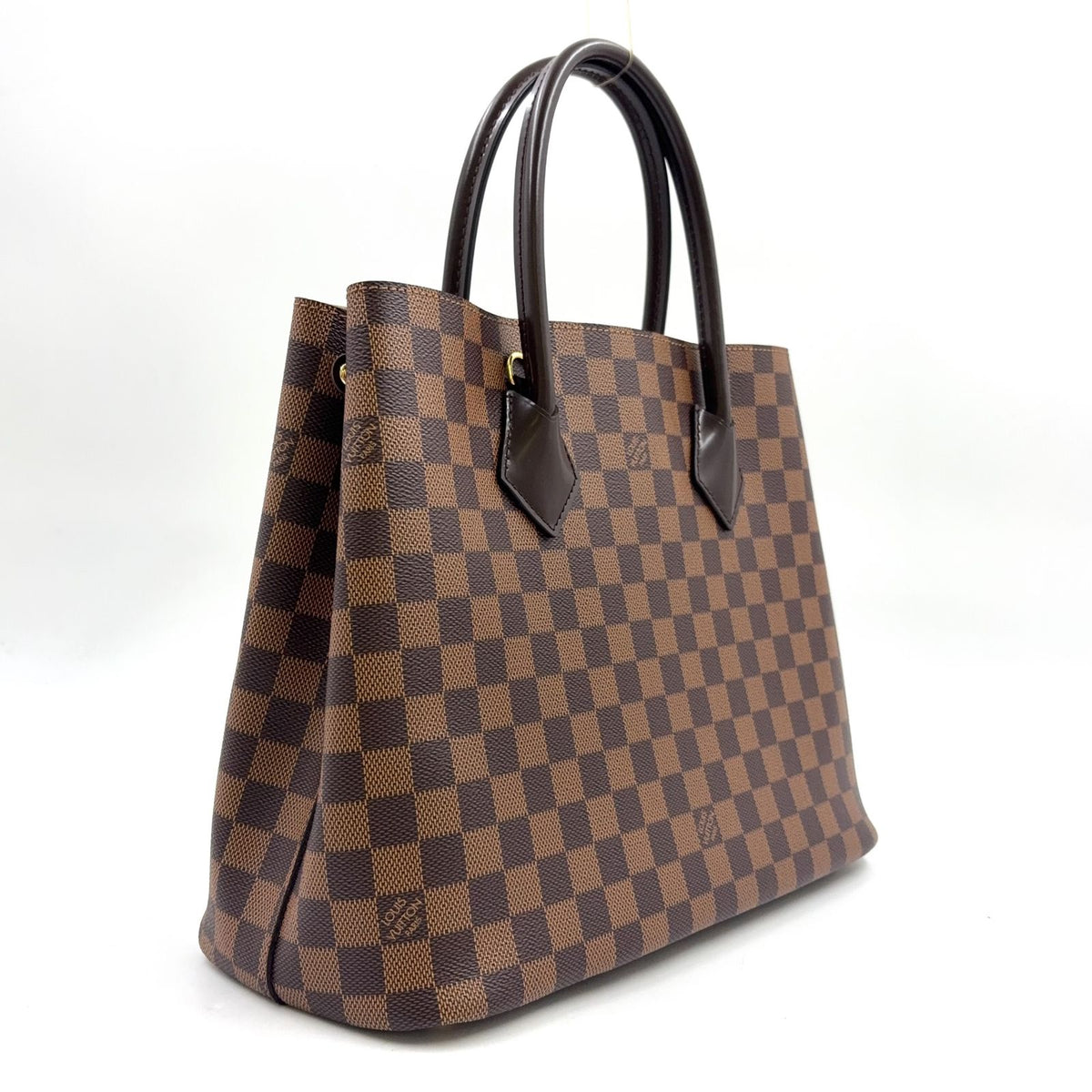 Louis Vuitton Kensington Damier Ebene Leather Brown Handbag Gold — view 2