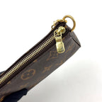 Louis Vuitton Mini Pochette Accessoires Illustre Brown Handbag Gold — view 6