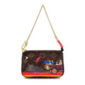 Louis Vuitton Mini Pochette Accessoires Illustre Brown Handbag Gold
