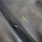 Loewe Anagram Navy Gold Leather Lizard Hobo Shoulder Bag — view 7