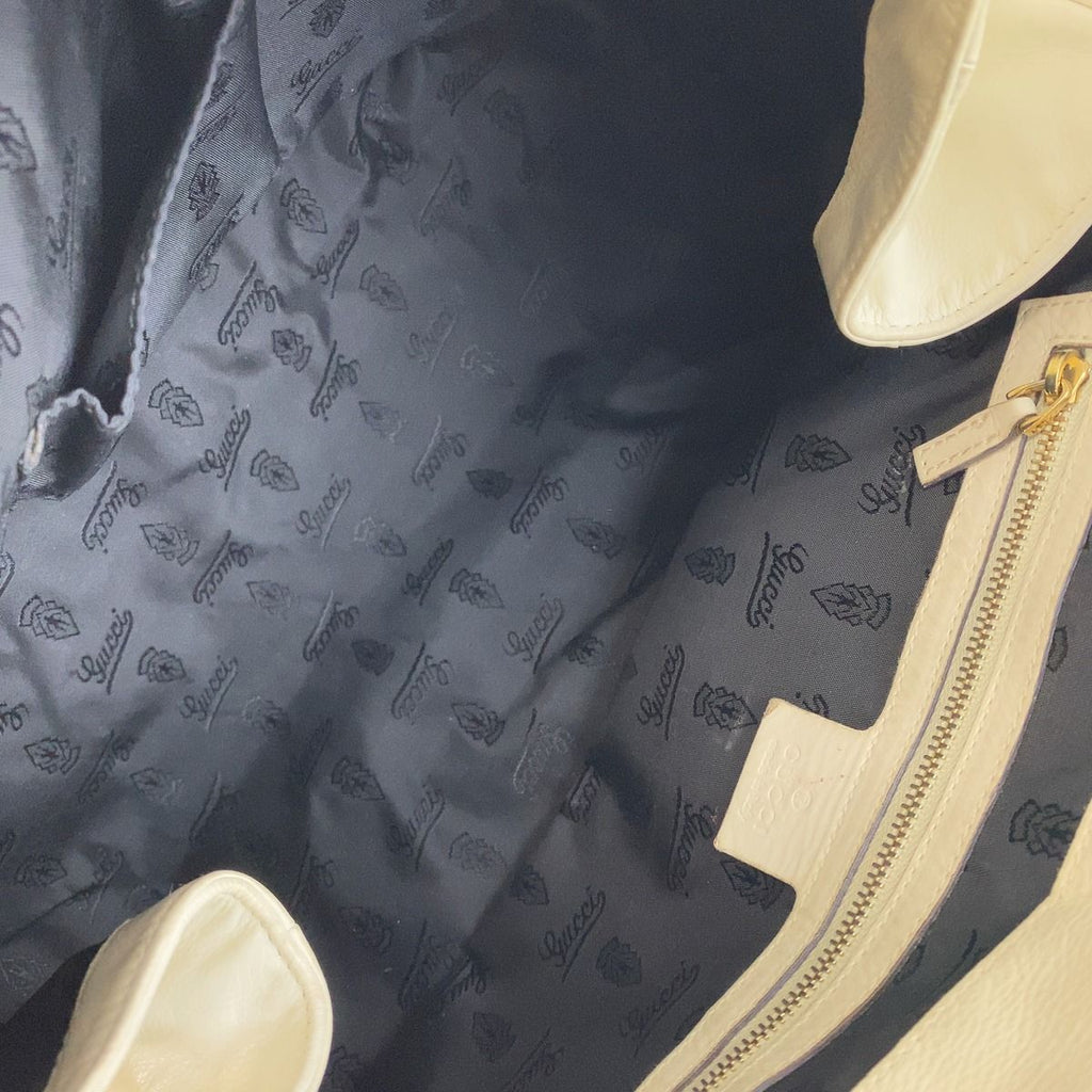 Gucci Hysteria White Cream Gold Leather Mini Boston Bag — view 7