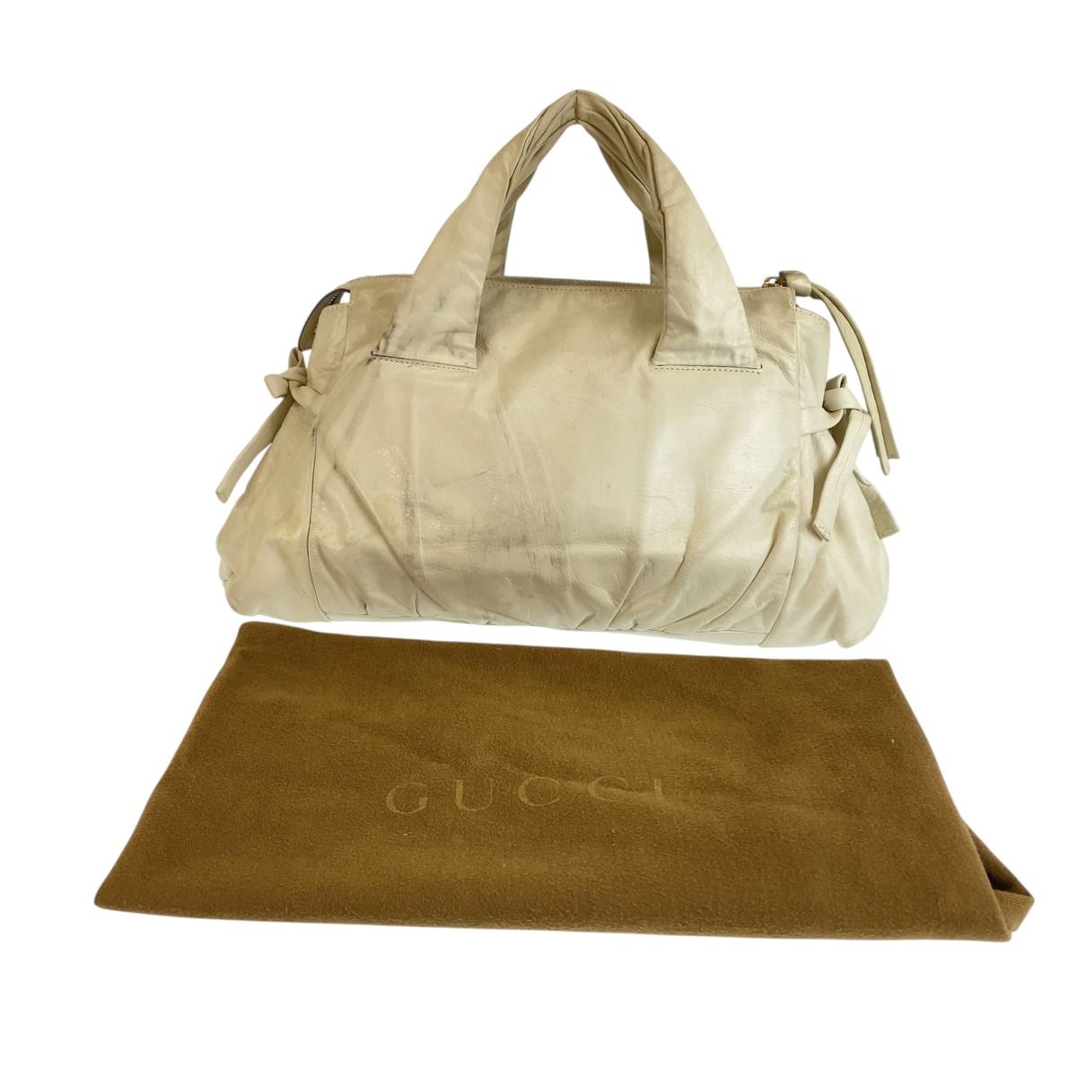 Gucci Hysteria White Cream Gold Leather Mini Boston Bag — view 2