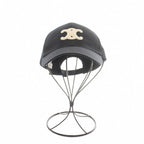 Celine Triomphe Baseball Cap Hat Logo Embroidery M Black — view 3
