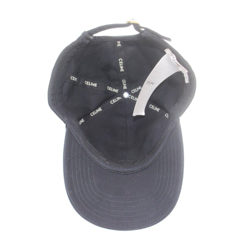 Celine Triomphe Baseball Cap Hat Logo Embroidery M Black — view 7