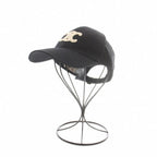 Celine Triomphe Baseball Cap Hat Logo Embroidery M Black — view 2