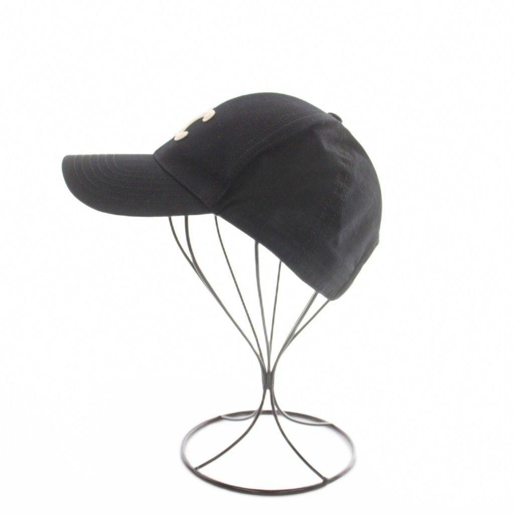 Celine Triomphe Baseball Cap Hat Logo Embroidery M Black — view 4