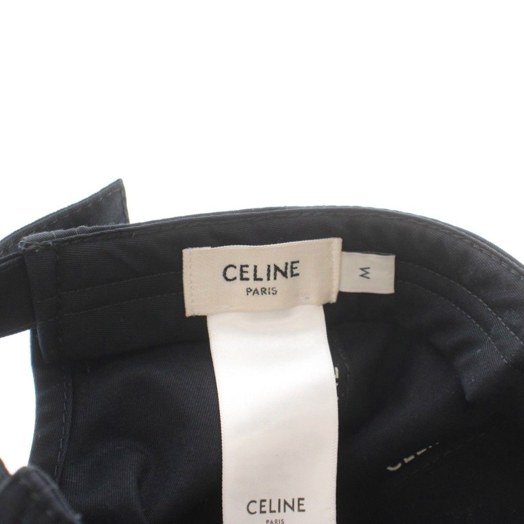 Celine Triomphe Baseball Cap Hat Logo Embroidery M Black — view 8